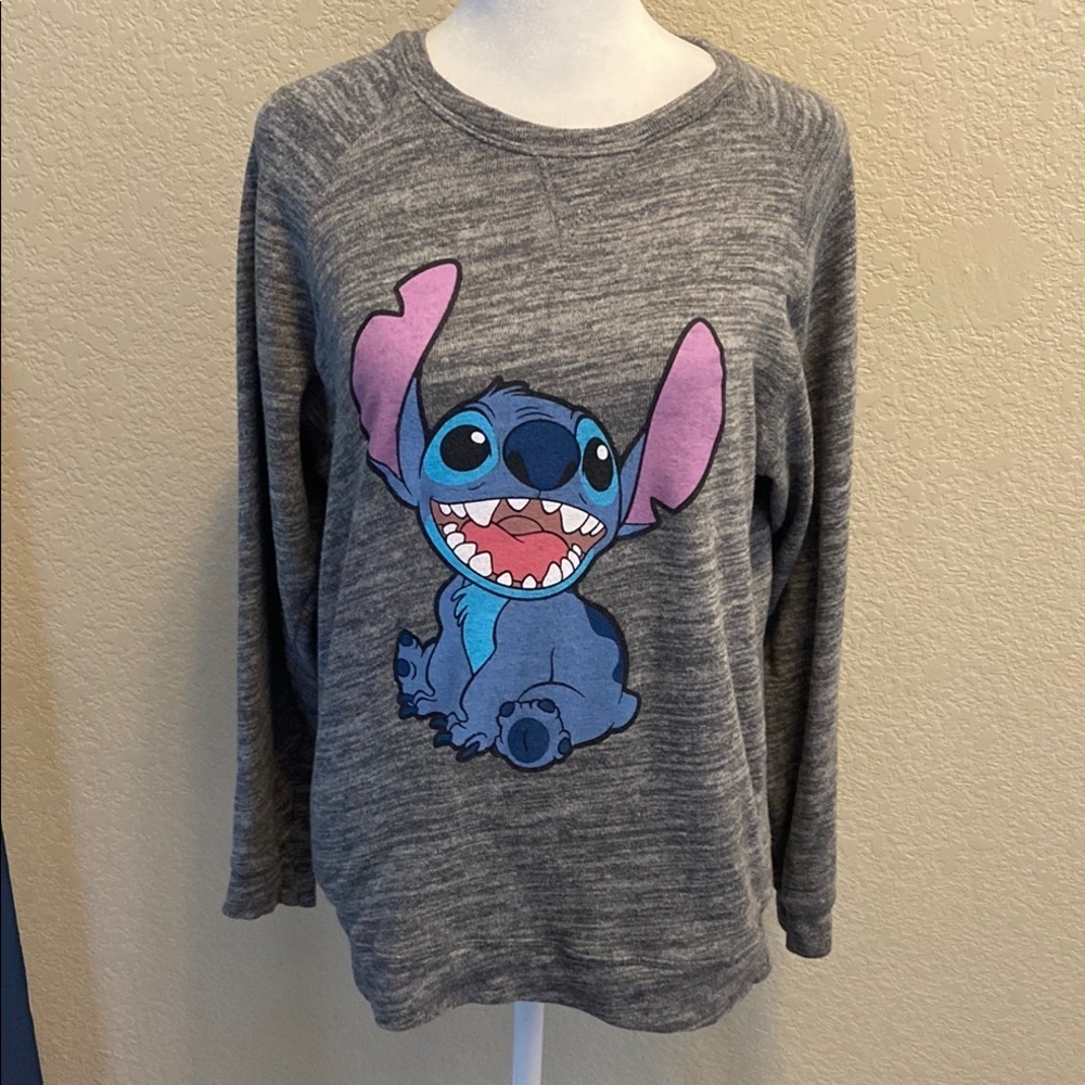 Disney Stitch Gray Sweatshirt. From Lilo & Stitch. Size S. Lightweight. - Picture 3 of 15